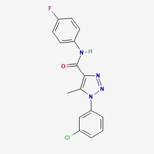 1-(3-chlorophenyl)-N-(4-fluorophenyl)-5-methyl-1H-1,2,3-triazole-4-carboxamide