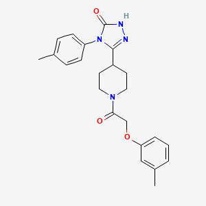 5-{1-[(3-methylphenoxy)acetyl]piperidin-4-yl}-4-(4-methylphenyl)-2,4-dihydro-3H-1,2,4-triazol-3-one