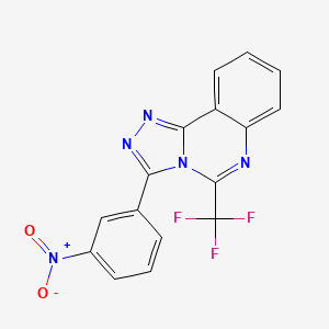 molecular formula C16H8F3N5O2 B2806127 3-(3-Nitrophenyl)-5-(trifluoromethyl)-[1,2,4]triazolo[4,3-c]quinazoline CAS No. 303149-04-4