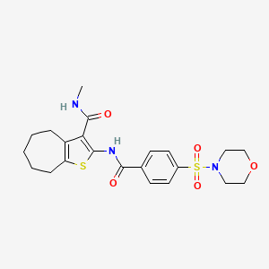 N-methyl-2-(4-(morpholinosulfonyl)benzamido)-5,6,7,8-tetrahydro-4H-cyclohepta[b]thiophene-3-carboxamide