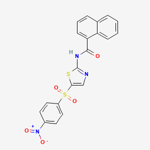 N-[5-(4-nitrophenyl)sulfonyl-1,3-thiazol-2-yl]naphthalene-1-carboxamide