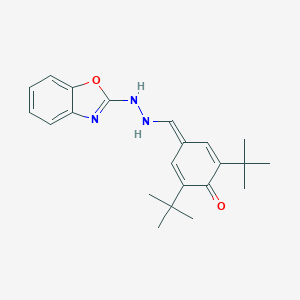 4-[[2-(1,3-benzoxazol-2-yl)hydrazinyl]methylidene]-2,6-ditert-butylcyclohexa-2,5-dien-1-one