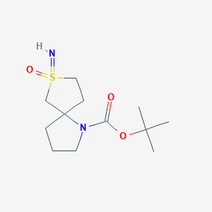 molecular formula C12H22N2O3S B2806144 叔丁基-7-亚氮基-7-氧代-7lambda6-硫-1-氮杂螺[4.4]壬烷-1-羧酸酯 CAS No. 2253629-79-5