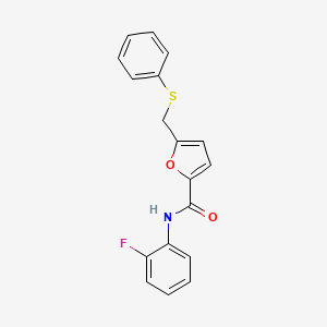 N-(2-fluorophenyl)-5-(phenylsulfanylmethyl)furan-2-carboxamide