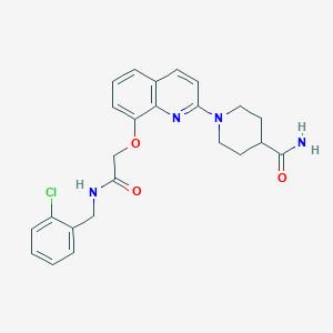 1-(8-(2-((2-Chlorobenzyl)amino)-2-oxoethoxy)quinolin-2-yl)piperidine-4-carboxamide