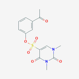 molecular formula C14H14N2O6S B2806151 (3-Acetylphenyl) 1,3-dimethyl-2,4-dioxopyrimidine-5-sulfonate CAS No. 869070-42-8