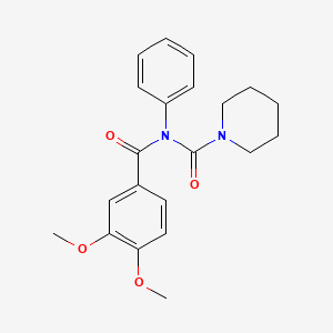 N-(3,4-dimethoxybenzoyl)-N-phenylpiperidine-1-carboxamide