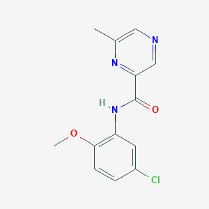 molecular formula C13H12ClN3O2 B2806158 N-(5-Chloro-2-methoxyphenyl)-6-methylpyrazine-2-carboxamide CAS No. 2415463-62-4