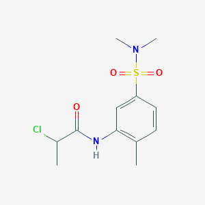 molecular formula C12H17ClN2O3S B2806162 2-chloro-N-[5-(dimethylsulfamoyl)-2-methylphenyl]propanamide CAS No. 743444-34-0