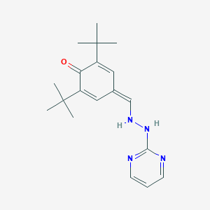 molecular formula C19H26N4O B280617 2,6-ditert-butyl-4-[(2-pyrimidin-2-ylhydrazinyl)methylidene]cyclohexa-2,5-dien-1-one 