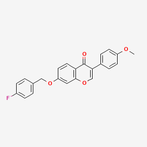 molecular formula C23H17FO4 B2806171 7-[(4-Fluorophenyl)methoxy]-3-(4-methoxyphenyl)chromen-4-one CAS No. 331809-55-3