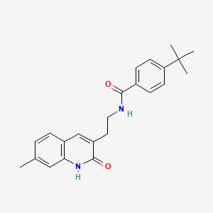 4-(tert-butyl)-N-(2-(7-methyl-2-oxo-1,2-dihydroquinolin-3-yl)ethyl)benzamide