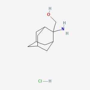 molecular formula C11H20ClNO B2806187 (2-Aminoadamantan-2-yl)methanol hydrochloride CAS No. 1257334-61-4