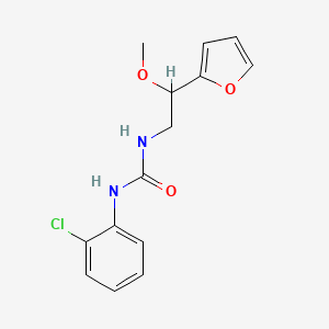 molecular formula C14H15ClN2O3 B2806190 1-(2-氯苯基)-3-(2-(呋喃-2-基)-2-甲氧基乙基)脲 CAS No. 1798660-30-6