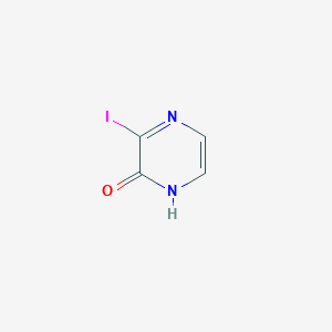 molecular formula C4H3IN2O B2806196 2(1H)-Pyrazinone, 3-iodo- CAS No. 1261594-59-5