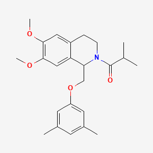 molecular formula C24H31NO4 B2806199 1-[(3,5-Dimethylphenoxy)methyl]-2-isobutyryl-6,7-dimethoxy-1,2,3,4-tetrahydroisoquinoline CAS No. 486451-67-6
