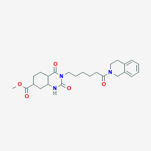 molecular formula C25H27N3O5 B2806207 Methyl 2,4-dioxo-3-[6-oxo-6-(1,2,3,4-tetrahydroisoquinolin-2-yl)hexyl]-1,2,3,4-tetrahydroquinazoline-7-carboxylate CAS No. 896386-68-8