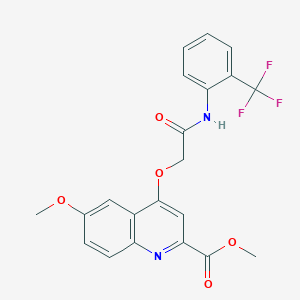 molecular formula C21H17F3N2O5 B2806209 N-isopropyl-2-[7-methyl-3-[3-(2-methylphenyl)-1,2,4-oxadiazol-5-yl]-4-oxo-1,8-naphthyridin-1(4H)-yl]acetamide CAS No. 1358504-84-3