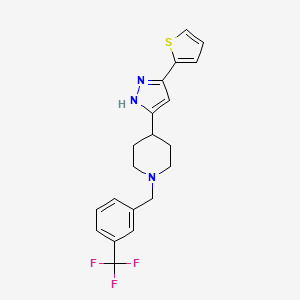 4-[5-(2-thienyl)-1H-pyrazol-3-yl]-1-[3-(trifluoromethyl)benzyl]piperidine