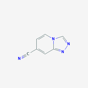 molecular formula C7H4N4 B2806211 [1,2,4]Triazolo[4,3-a]pyridine-7-carbonitrile CAS No. 1019024-86-2