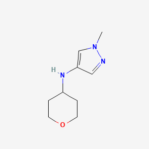 molecular formula C9H15N3O B2806221 1-methyl-N-(oxan-4-yl)-1H-pyrazol-4-amine CAS No. 1157012-03-7