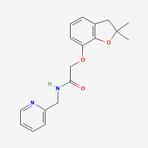 2-((2,2-dimethyl-2,3-dihydrobenzofuran-7-yl)oxy)-N-(pyridin-2-ylmethyl)acetamide