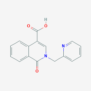 molecular formula C16H12N2O3 B2806233 1-Oxo-2-(2-pyridinylmethyl)-1,2-dihydro-4-isoquinolinecarboxylic acid CAS No. 477851-17-5