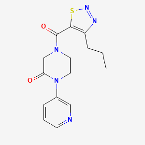 4-(4-Propyl-1,2,3-thiadiazole-5-carbonyl)-1-(pyridin-3-yl)piperazin-2-one