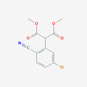 1,3-Dimethyl 2-(5-bromo-2-cyanophenyl)propanedioate