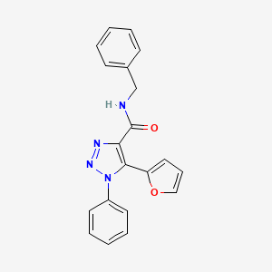 molecular formula C20H16N4O2 B2806264 N-苄基-5-(呋喃-2-基)-1-苯基-1H-1,2,3-三唑-4-甲酰胺 CAS No. 950236-66-5