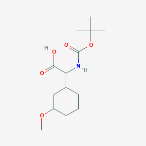 molecular formula C14H25NO5 B2806266 2-(3-甲氧基环己基)-2-[(2-甲基丙烷-2-基)氧代羰基氨基]乙酸 CAS No. 1404638-46-5