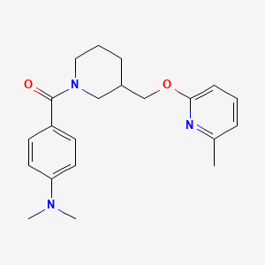 [4-(Dimethylamino)phenyl]-[3-[(6-methylpyridin-2-yl)oxymethyl]piperidin-1-yl]methanone