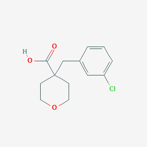 molecular formula C13H15ClO3 B2806275 4-[(3-Chlorophenyl)methyl]oxane-4-carboxylic acid CAS No. 1439899-48-5