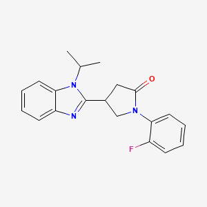 1-(2-fluorophenyl)-4-[1-(propan-2-yl)-1H-1,3-benzodiazol-2-yl]pyrrolidin-2-one