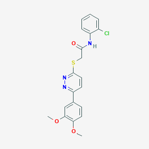 molecular formula C20H18ClN3O3S B2806284 N-(2-chlorophenyl)-2-[6-(3,4-dimethoxyphenyl)pyridazin-3-yl]sulfanylacetamide CAS No. 922988-92-9