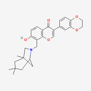 3-(2,3-dihydrobenzo[b][1,4]dioxin-6-yl)-7-hydroxy-8-((1,3,3-trimethyl-6-azabicyclo[3.2.1]octan-6-yl)methyl)-4H-chromen-4-one