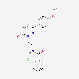 molecular formula C21H20ClN3O3 B2806289 2-chloro-N-(2-(3-(4-ethoxyphenyl)-6-oxopyridazin-1(6H)-yl)ethyl)benzamide CAS No. 921578-78-1