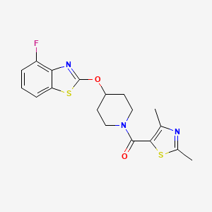(2,4-Dimethylthiazol-5-yl)(4-((4-fluorobenzo[d]thiazol-2-yl)oxy)piperidin-1-yl)methanone