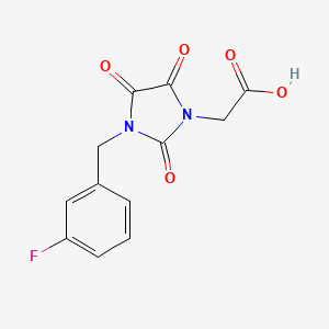 molecular formula C12H9FN2O5 B2806291 2-[3-(3-Fluorobenzyl)-2,4,5-trioxo-1-imidazolidinyl]acetic acid CAS No. 188624-46-6