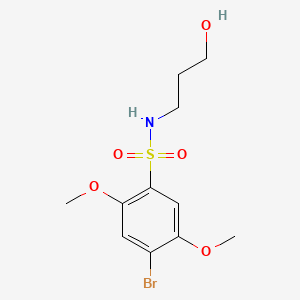 4-bromo-N-(3-hydroxypropyl)-2,5-dimethoxybenzenesulfonamide