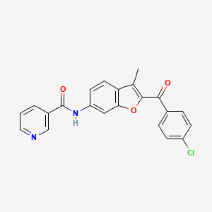 N-(2-(4-chlorobenzoyl)-3-methylbenzofuran-6-yl)nicotinamide