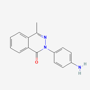 molecular formula C15H13N3O B2806302 2-(4-氨基-苯基)-4-甲基-2H-邻菲啉-1-酮 CAS No. 101101-73-9