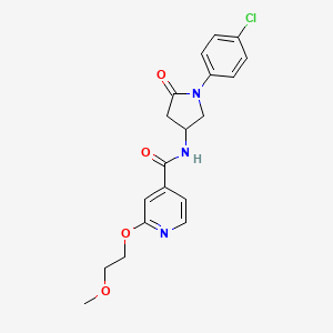 N-(1-(4-chlorophenyl)-5-oxopyrrolidin-3-yl)-2-(2-methoxyethoxy)isonicotinamide