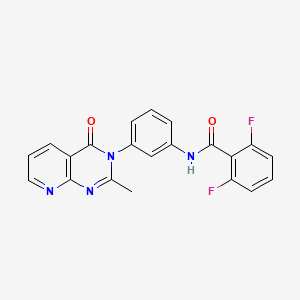 2,6-difluoro-N-[3-(2-methyl-4-oxopyrido[2,3-d]pyrimidin-3-yl)phenyl]benzamide