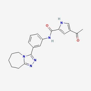 molecular formula C20H21N5O2 B2806323 4-乙酰-N-[3-(6,7,8,9-四氢-5H-[1,2,4]三唑并[4,3-a]氮杂辛-3-基)苯基]-1H-吡咯-2-甲酰胺 CAS No. 924467-34-5