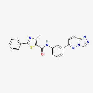 molecular formula C22H16N6OS B2806326 N-(3-([1,2,4]三唑并[4,3-b]吡啶-6-基)苯基)-4-甲基-2-苯基噻唑-5-甲酰胺 CAS No. 894064-47-2