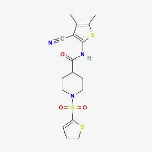 N-(3-cyano-4,5-dimethylthiophen-2-yl)-1-(thiophen-2-ylsulfonyl)piperidine-4-carboxamide