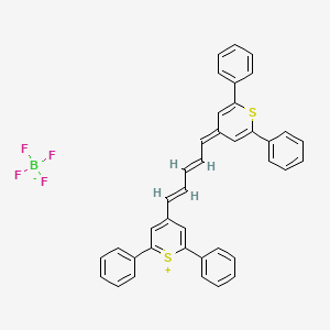 molecular formula C39H29BF4S2 B2806347 4-((1E,3E)-5-(2,6-diphenyl-4H-thiopyran-4-ylidene)penta-1,3-dien-1-yl)-2,6-diphenylthiopyrylium tetrafluoroborate CAS No. 185333-32-8