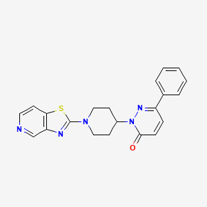 molecular formula C21H19N5OS B2806356 6-Phenyl-2-[1-([1,3]thiazolo[4,5-c]pyridin-2-yl)piperidin-4-yl]pyridazin-3-one CAS No. 2379978-52-4