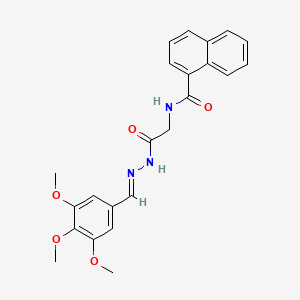(E)-N-(2-oxo-2-(2-(3,4,5-trimethoxybenzylidene)hydrazinyl)ethyl)-1-naphthamide